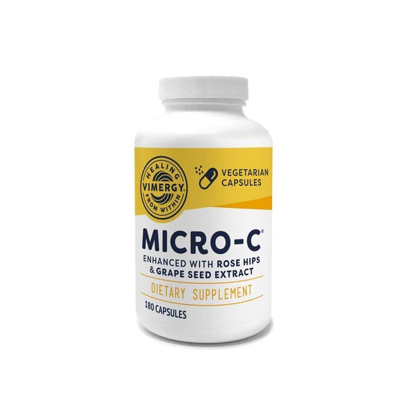 Micro C vitamin Vimergy. Bela kutija sa žutom trakom